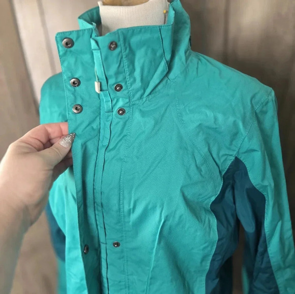 Women green raincoat windbreaker jacket - Picture 4 of 14